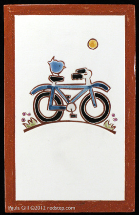 Blue Bird on Bike