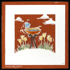 Birdbath & Yellow Tulips