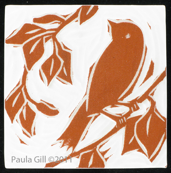 Songbird in Alder tree