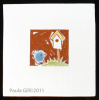 Blue Bird & Yellow Birdhouse